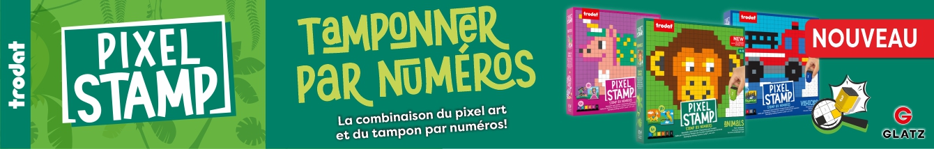 TAMPON TRODAT PIXEL - La combinaison de l'art du pixel et du tampon par numéro.