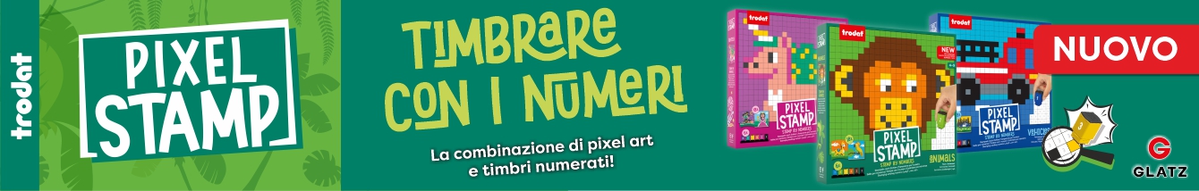 TIMBRO TRODAT PIXEL - La combinazione tra pixel art e timbri numerati.